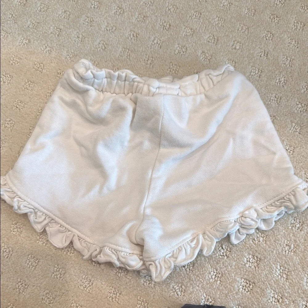 Zara Kids Ruffled Cream Shorts